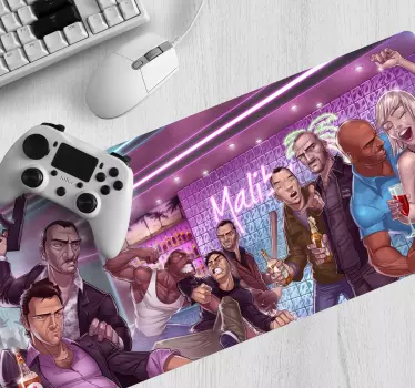 Tapis de souris gamer scène de fête dramatique - TenStickers
