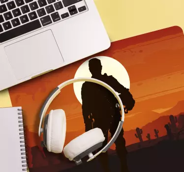 Tapis de souris gamer silhouette aventurier redux - TenStickers
