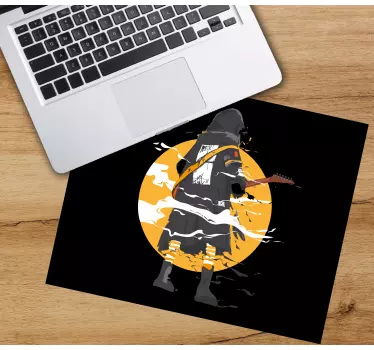 Tapis de souris gamer silhouette de guitariste - TenStickers