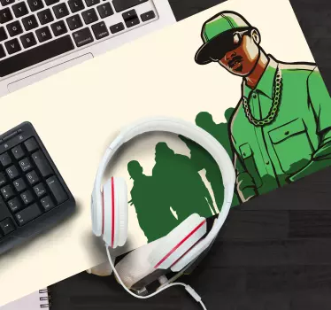Tapis de souris gamer silhouette de personnage stylisée - TenStickers
