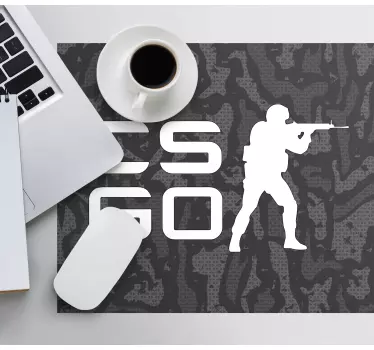 Tapis de souris gamer silhouette tireur graphique - TenStickers
