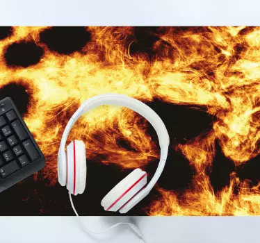 Tapis de souris gamer texture abstraite enflammée - TenStickers