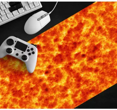Tapis de souris gamer texture lave enflammée - TenStickers