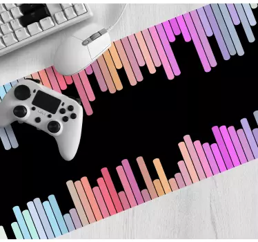 Tapis de souris gamer vagues sonores colorées - TenStickers