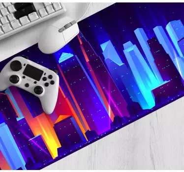 Tapis de souris gamer ville futuriste - TenStickers