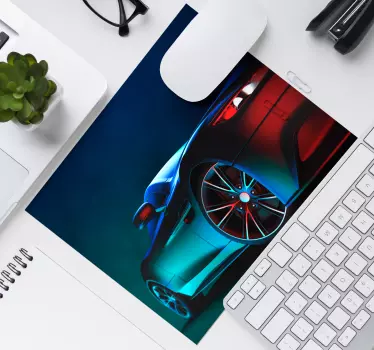 Tapis de souris gamer vue latérale de voiture élégante - TenStickers