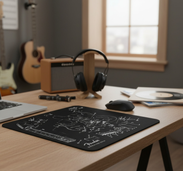 Tapis de souris guitare fender déstructurée - TenStickers