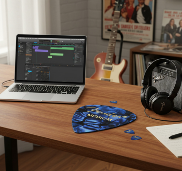 Tapis de souris médiator bleu fender - TenStickers