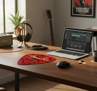 Tapis de souris médiator fender rouge - TenStickers
