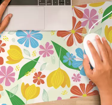 Tapis de souris motif affichage floral coloré - TenStickers