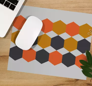 Tapis de souris motif agencement coloré hexagonal - TenStickers