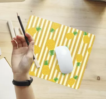 Tapis de souris motif ananas et rayures - TenStickers