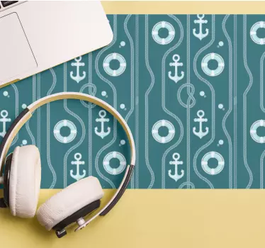 Tapis de souris motif ancre nautique - TenStickers