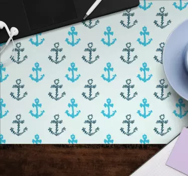 Tapis de souris motif ancre répétée - TenStickers