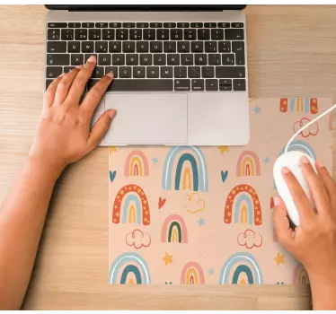 Tapis de souris motif arc-en-ciel ludique - TenStickers