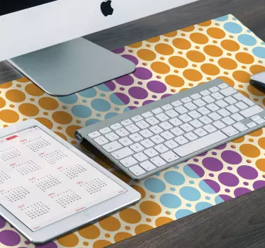 Tapis de souris motif arrangement à pois colorés - TenStickers