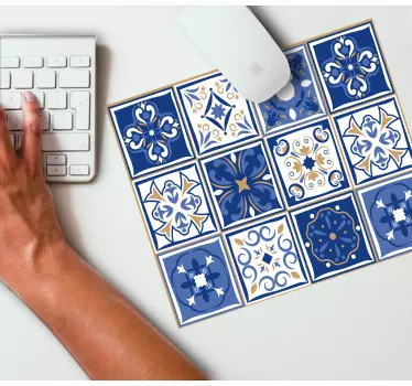 Tapis de souris motif arrangement de carreaux géométriques - TenStickers