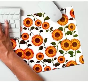 Tapis de souris motif arrangement de tournesols vibrant - TenStickers
