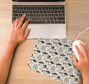 Tapis de souris motif art de champignon - TenStickers