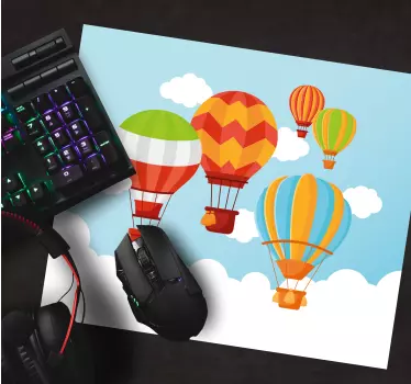 Tapis de souris motif ballons à air chaud vibrants - TenStickers
