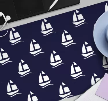 Tapis de souris motif bateau à voile - TenStickers