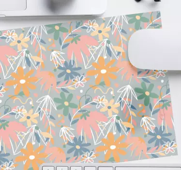 Tapis de souris motif botanique floral - TenStickers