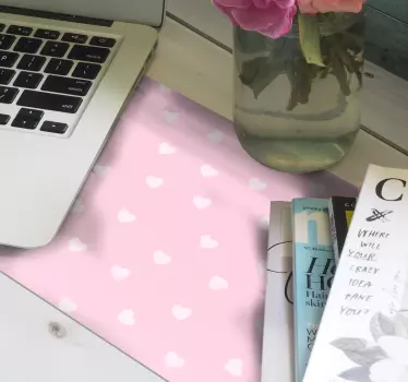 Tapis de souris motif cœur rose - TenStickers