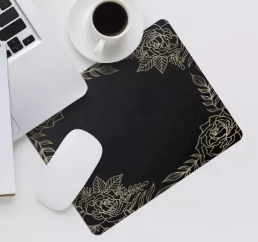 Tapis de souris motif composant floral élégant - TenStickers