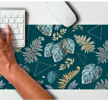 Tapis de souris motif composition de feuilles tropicales - TenStickers