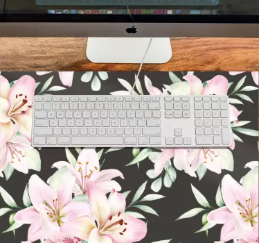 Tapis de souris motif composition florale de lys - TenStickers