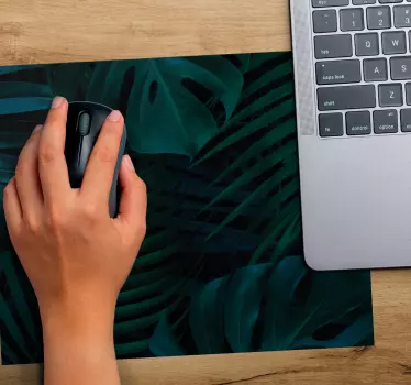 Tapis de souris motif concept de feuilles tropicales - TenStickers