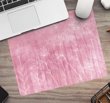 Tapis de souris motif contours floraux élégants - TenStickers