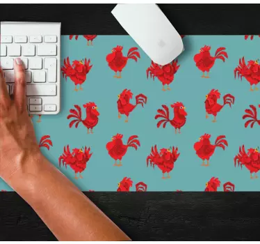 Tapis de souris motif coqs charmants - TenStickers