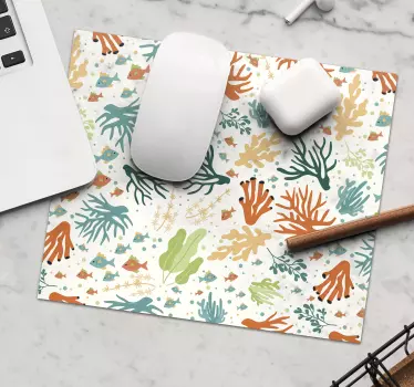 Tapis de souris motif design corail coloré - TenStickers