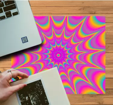 Tapis de souris motif Éclat de couleurs en spirale - TenStickers