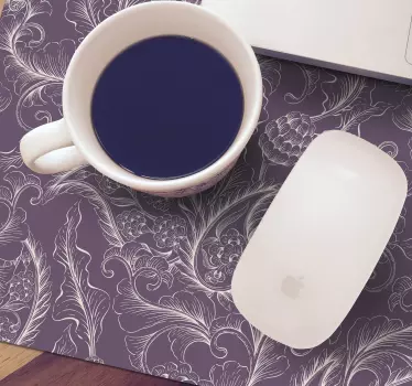 Tapis de souris motif élégant floral - TenStickers