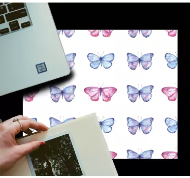 Tapis de souris motif emblème de papillon vibrant - TenStickers