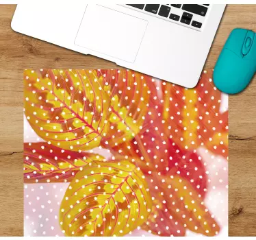 Tapis de souris motif feuilles colorées - TenStickers
