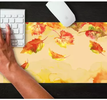 Tapis de souris motif feuilles d'automne tombantes - TenStickers