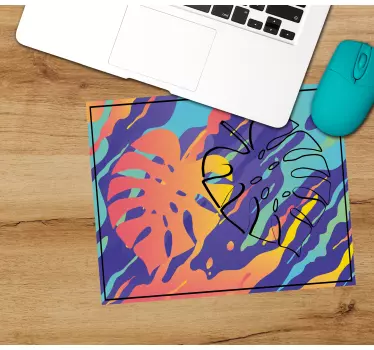 Tapis de souris motif feuilles vibrantes - TenStickers