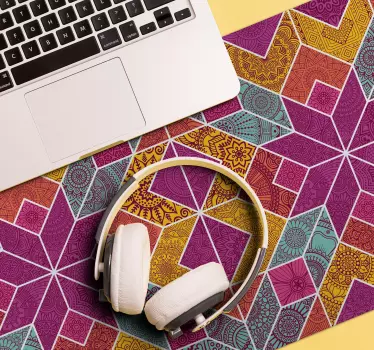 Tapis de souris motif figures géométriques vibrantes - TenStickers