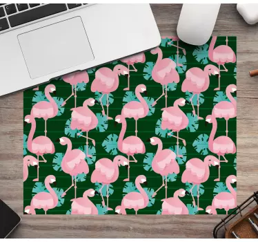 Tapis de souris motif flamants roses des tropiques - TenStickers