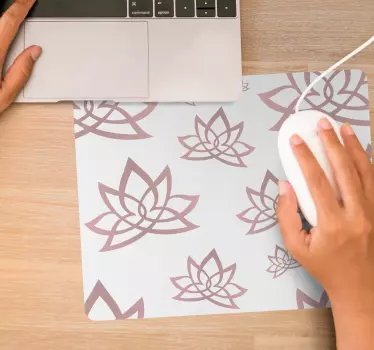 Tapis de souris motif fleur de lotus - TenStickers