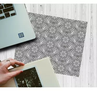 Tapis de souris motif floral géométrique - TenStickers