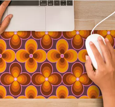 Tapis de souris motif floral rétro - TenStickers