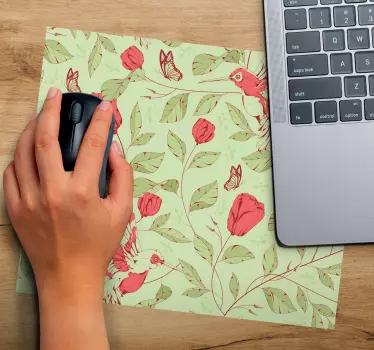 Tapis de souris motif fond floral - TenStickers