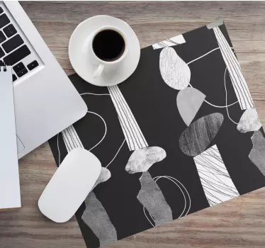 Tapis de souris motif formes abstraites contrastées - TenStickers