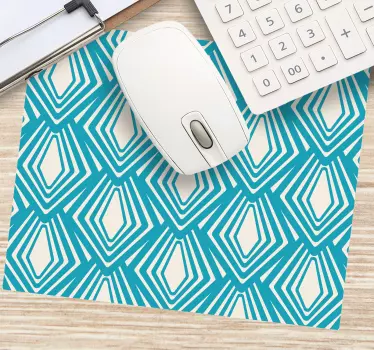 Tapis de souris motif formes bleues angulaires - TenStickers