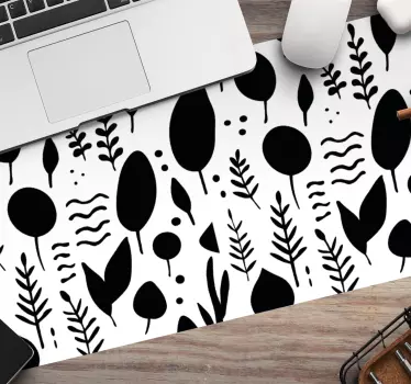 Tapis de souris motif formes de feuilles abstraites - TenStickers
