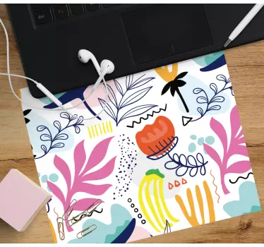 Tapis de souris motif formes florales vibrantes - TenStickers